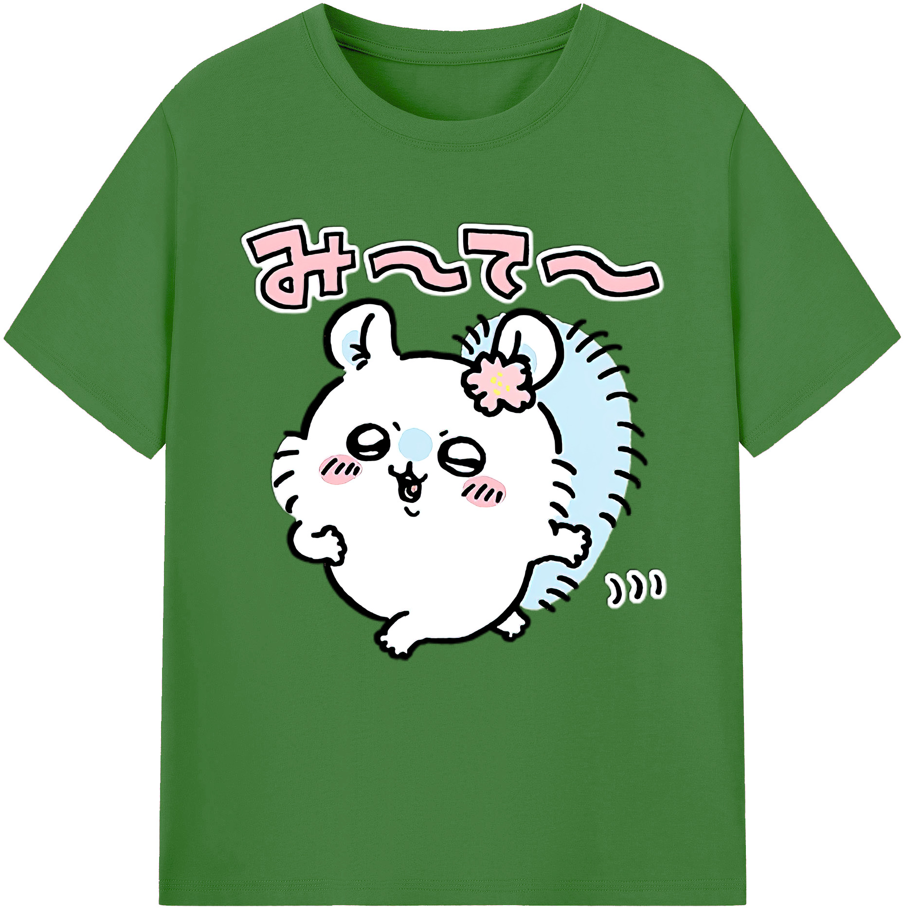 （画像用） ちいかわ モモンガ Chii-kawa Momonga レディースカジュアルプリントTシャツ（綿100％）